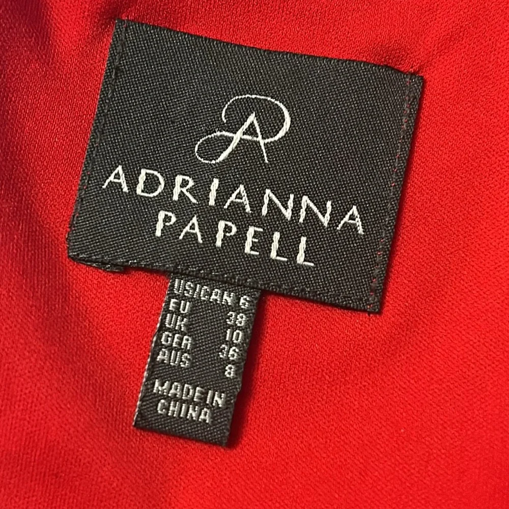 Adrianna Papell Illusions Lace Red Sheath Dress